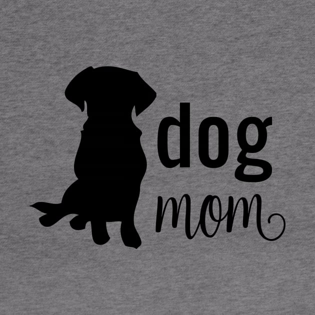 Dog Mom Silhouette Black by erinmizedesigns